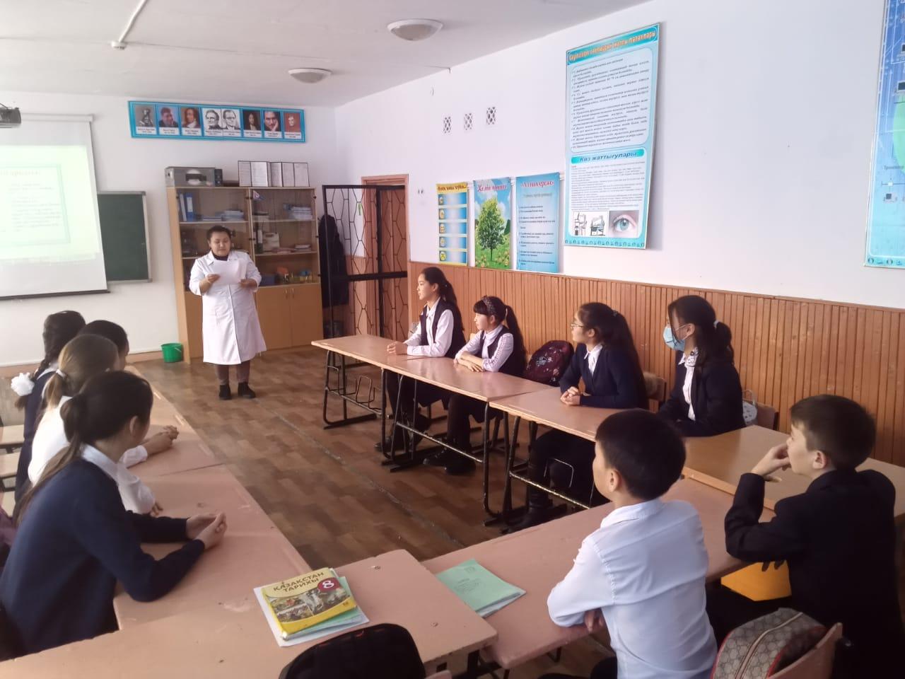 Сакен Сейфуллин атындағы шағын орталықты орта мектебі бойынша "Мектеп асханасы" республикалық акциясын барысында өткізілген іс-шара